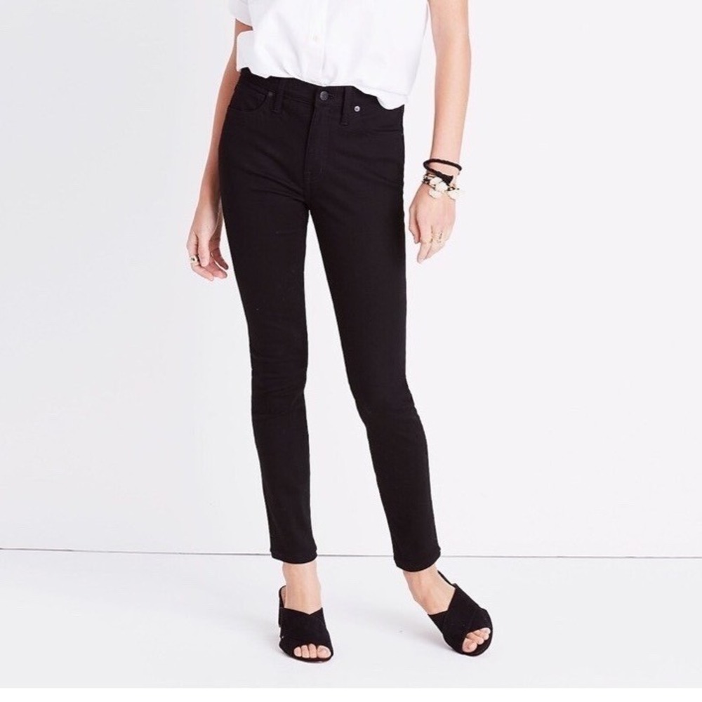 Madewell Jeans Womens 26 Black Curvy High-Rise Skinny Denim Pants Classic